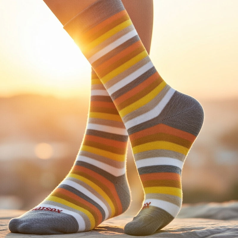 SUNNY STRIPE CREW SOCKS