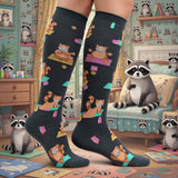 RED PANDA POSE KNEE HIGH SOCKS