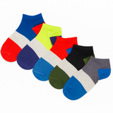 PACK OF 5 - BOLD STRIPE ANKLE SOCKS