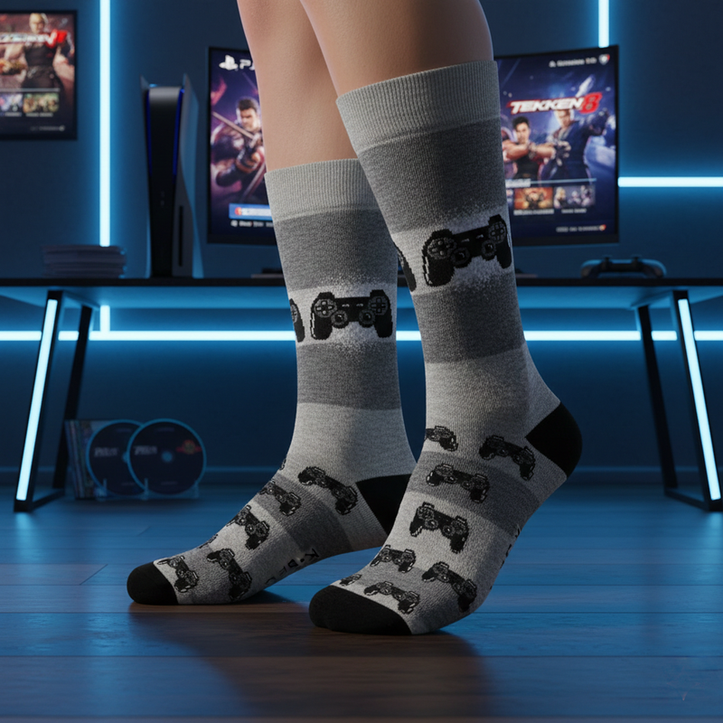 "LEVEL UP" GAMER CREW SOCKS