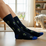 RL POLO BEAR ALL-OVER NAVY CREW SOCKS