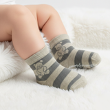 RL POLO STRIPED TEDDY BEAR GRIPPER SOCKS (0-2YRS)