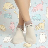 PURR-FECTLY COZY KITTEN ANKLE COZY WARM SOCKS