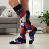 RETRO BANDANA PATCHWORK GEOMETRIC SOCKS
