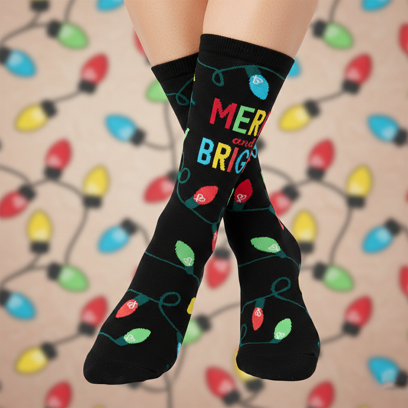 MERRY AND BRIGHT SOCKS