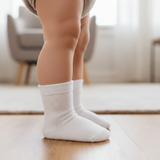 RL POLO BABY RIBBED WHITE POLO PONY SOCKS (0-2YRS)