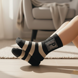 BLACK & CREAM WIDE STRIPE 