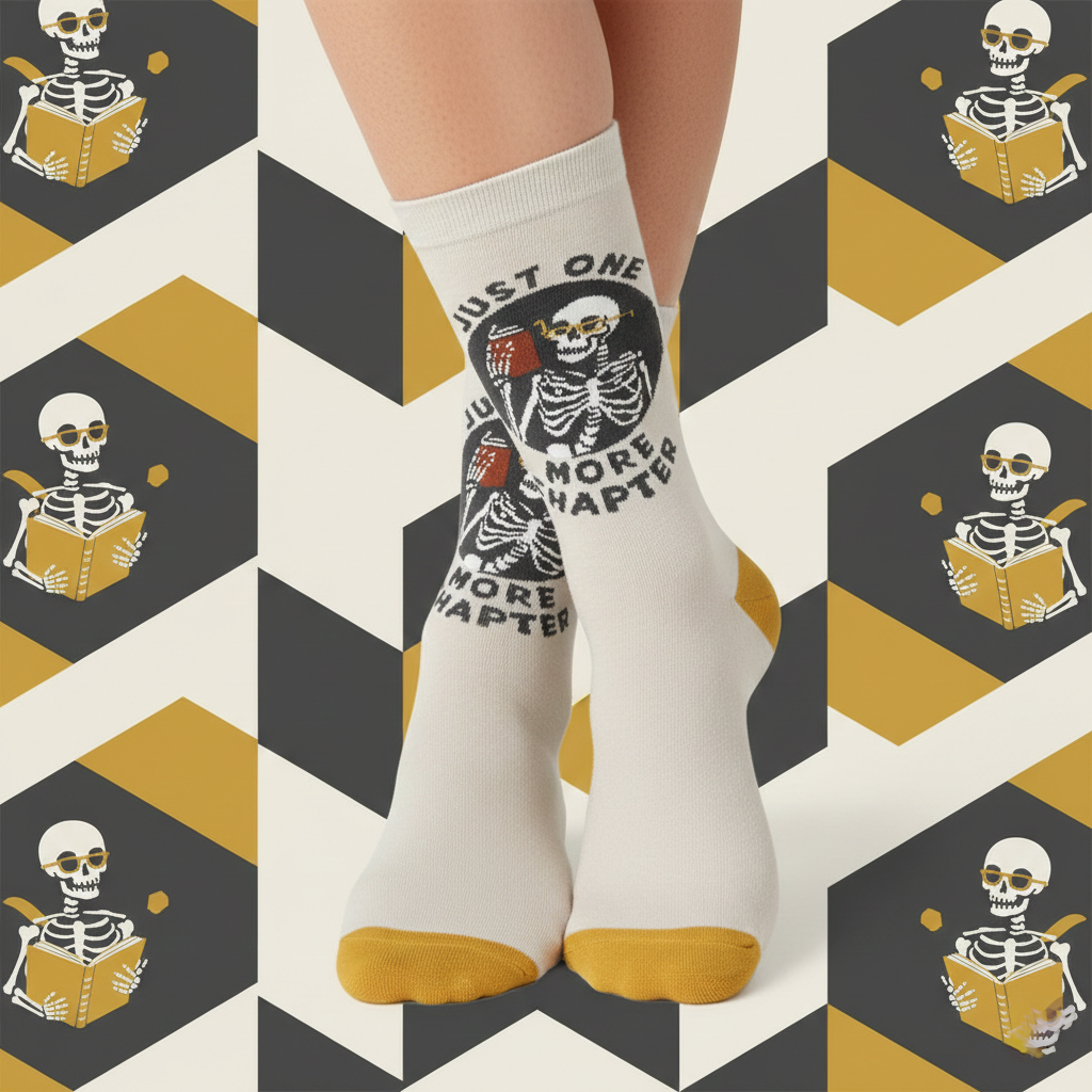 Chapter Socks JUST ONE MORE CHAPTER SOCKS – Funky Dunky Store