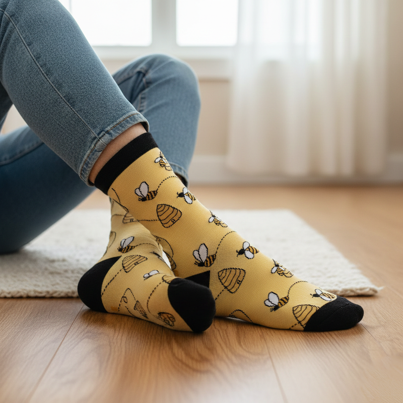 BUSY BEE CREW SOCKS