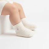 RL POLO BABY CABLE KNIT PINK PONY SOCKS (0-2YRS)
