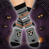 HALLOWEEN STRIPE & SPIDER SOCKS