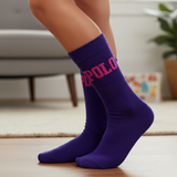 RL POLO ELECTRIC PURPLE STATEMENT SOCK (7-10yrs)