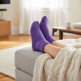 GRAPE VELVET COZY WARM ANKLE SOCKS