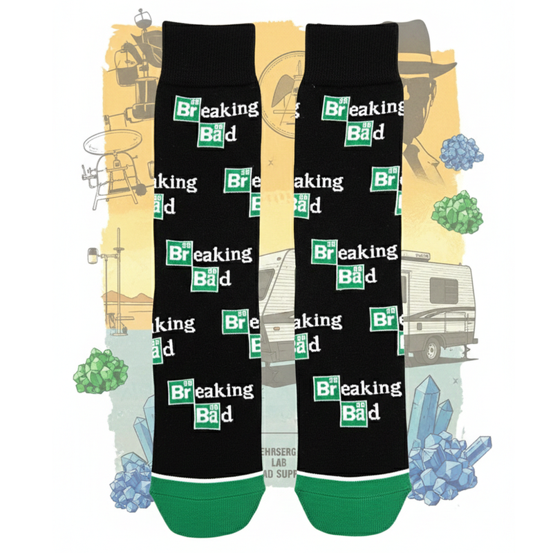 BREAKING BAD LOGO PATTERN CREW SOCKS