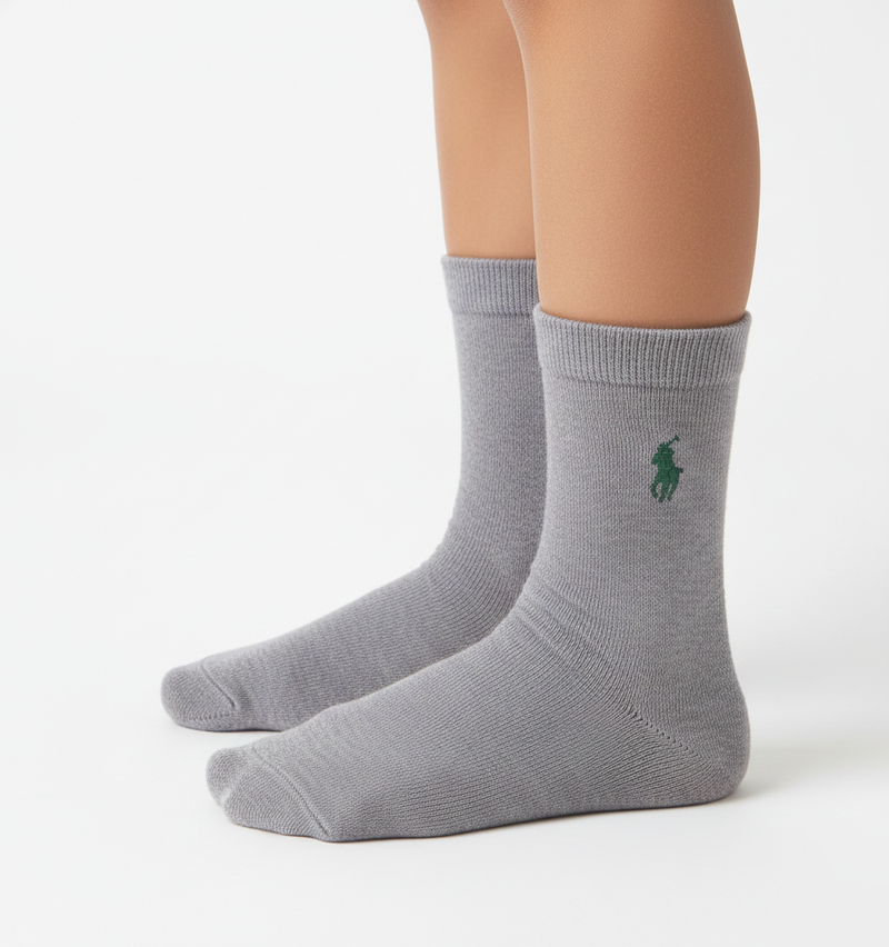 RL POLO SUBTLE LILAC CREW SOCK (5-15yrs)