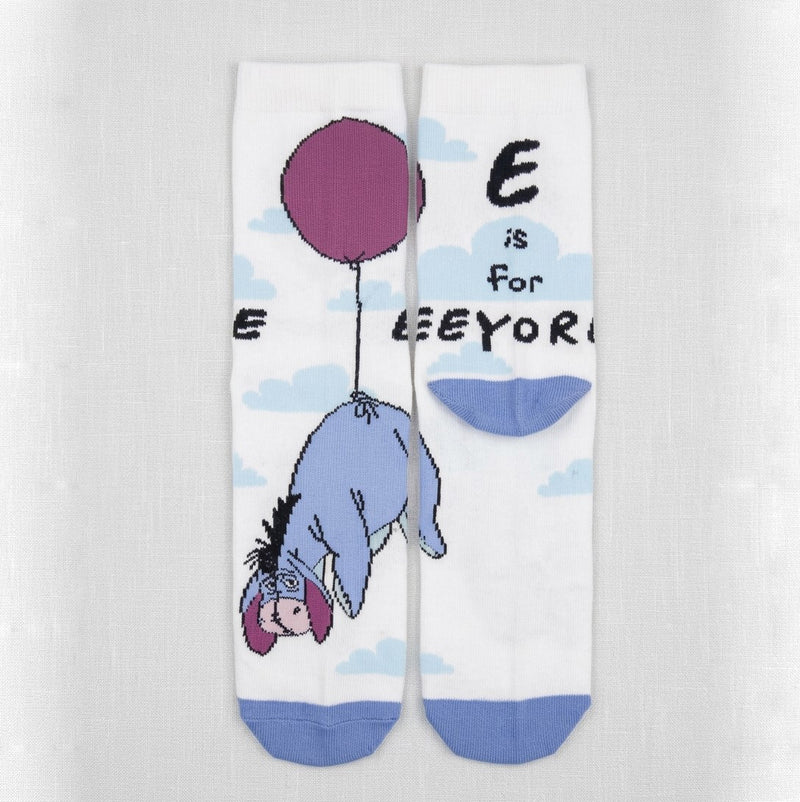 UP IN THE CLOUDS EEYORE BALLOON CREW SOCKS 7-10 YRS