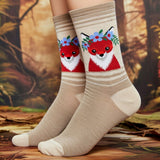 FLOWER CROWN FOX CREW SOCKS