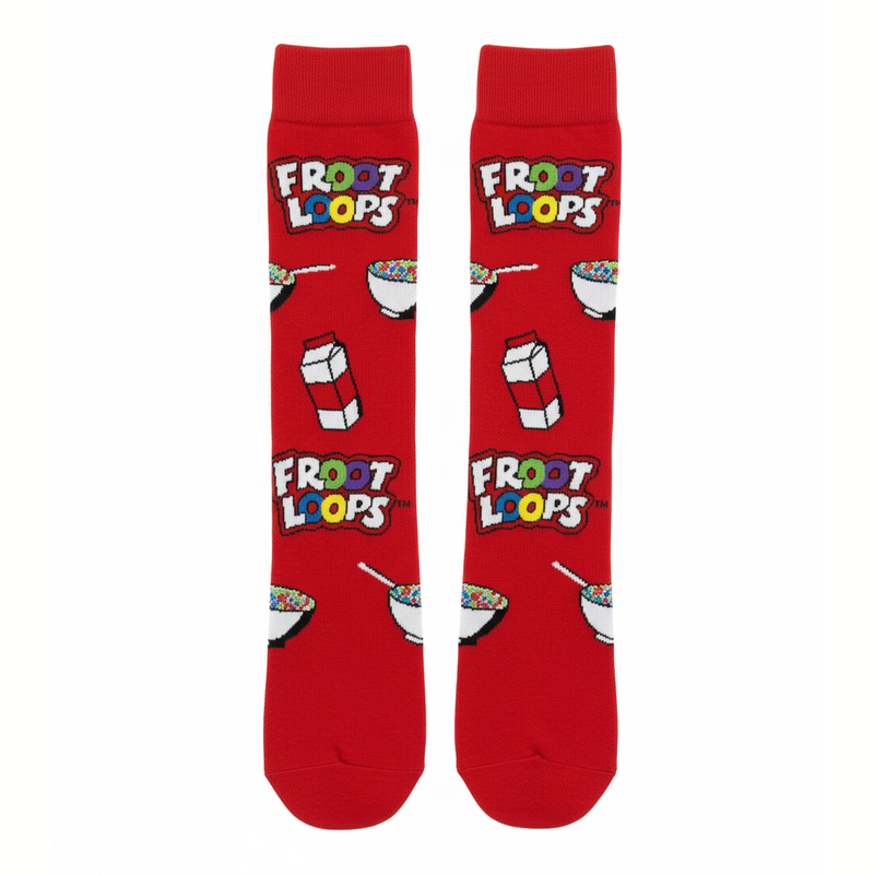 FROOT LOOPS CEREAL PATTERN CREW SOCKS