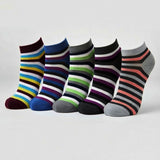 PACK OF 5 - STRIPED LOW-CUT ANKLE SOCKS