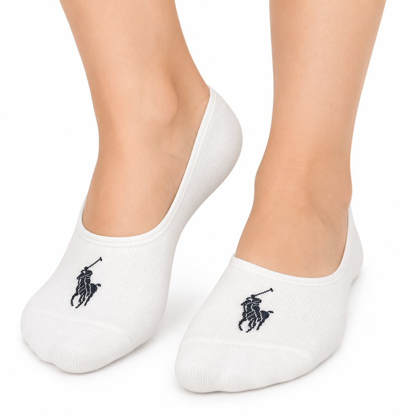 RL POLO NO SHOW SOCKS WHITE