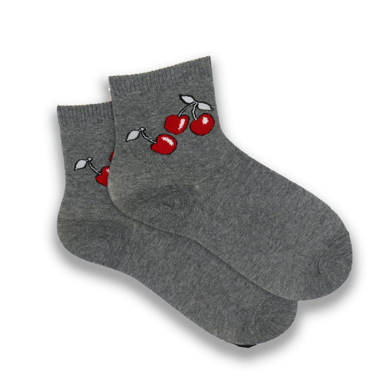 cherries ankle socks