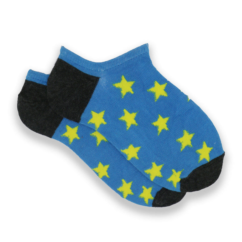 DARK BLUE STARS ANKLE SOCKS