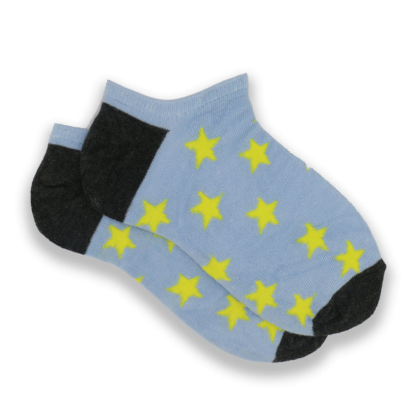 LIGHT BLUE STARS ANKLE SOCKS