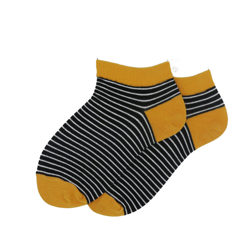 ORANGE AND BLACK ANKLE SOCKS