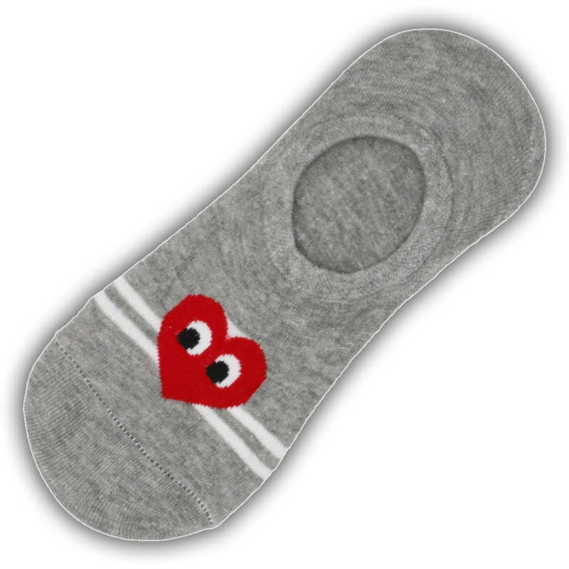 HEARTS NO SHOW SOCKS GREY