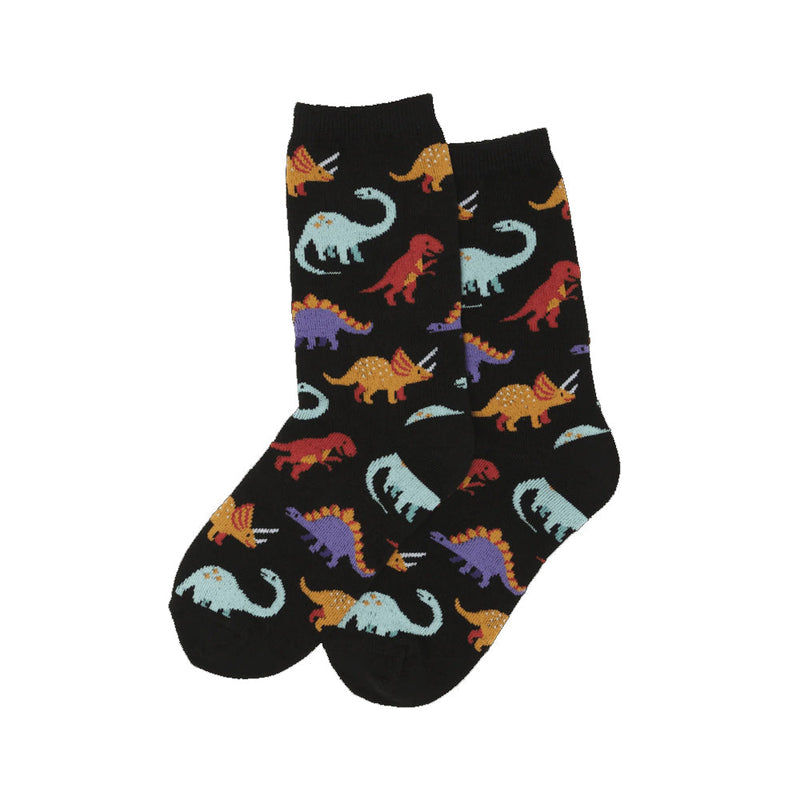 KID'S DINOSAUR CREW SOCKS 4-10 YEARS
