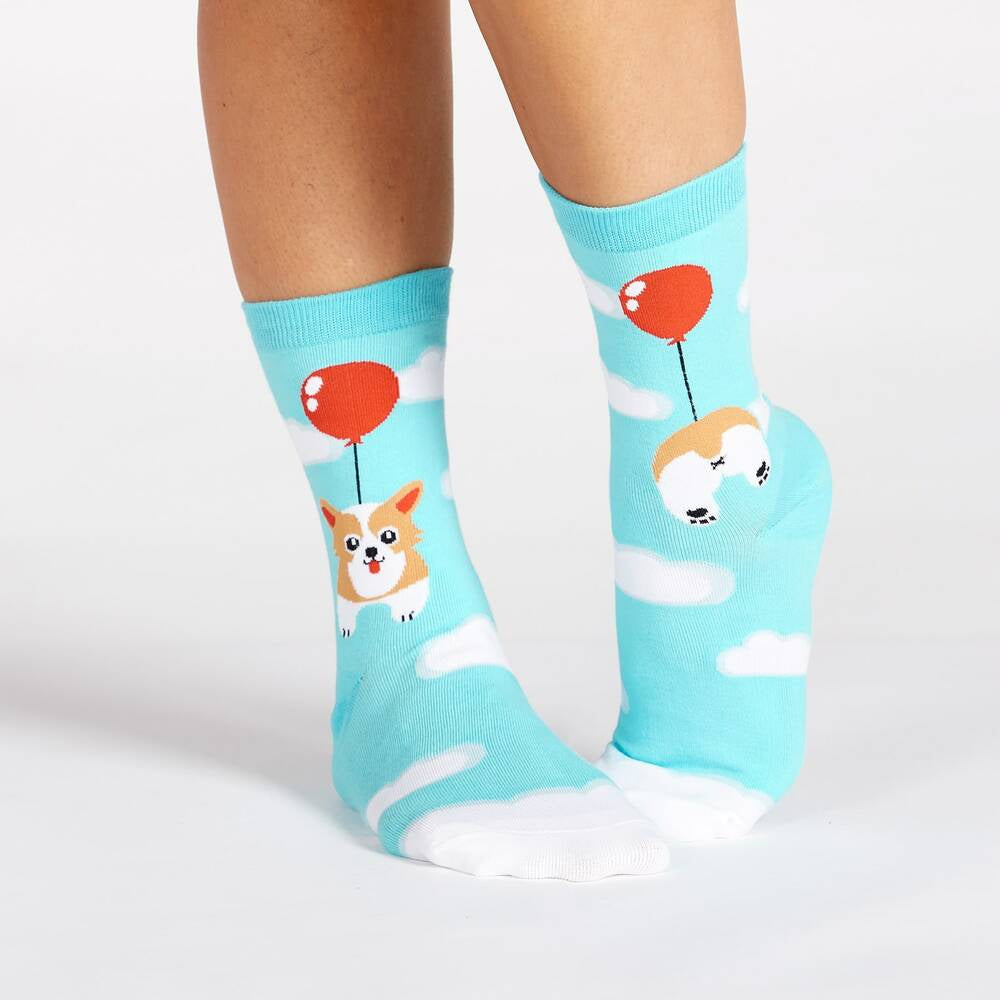 PUP, PUP, AND AWAY CREW SOCKS