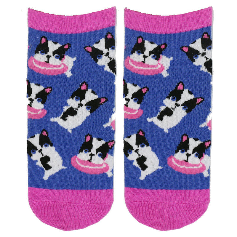 PLAYFUL PUGS ANKLE SOCKS