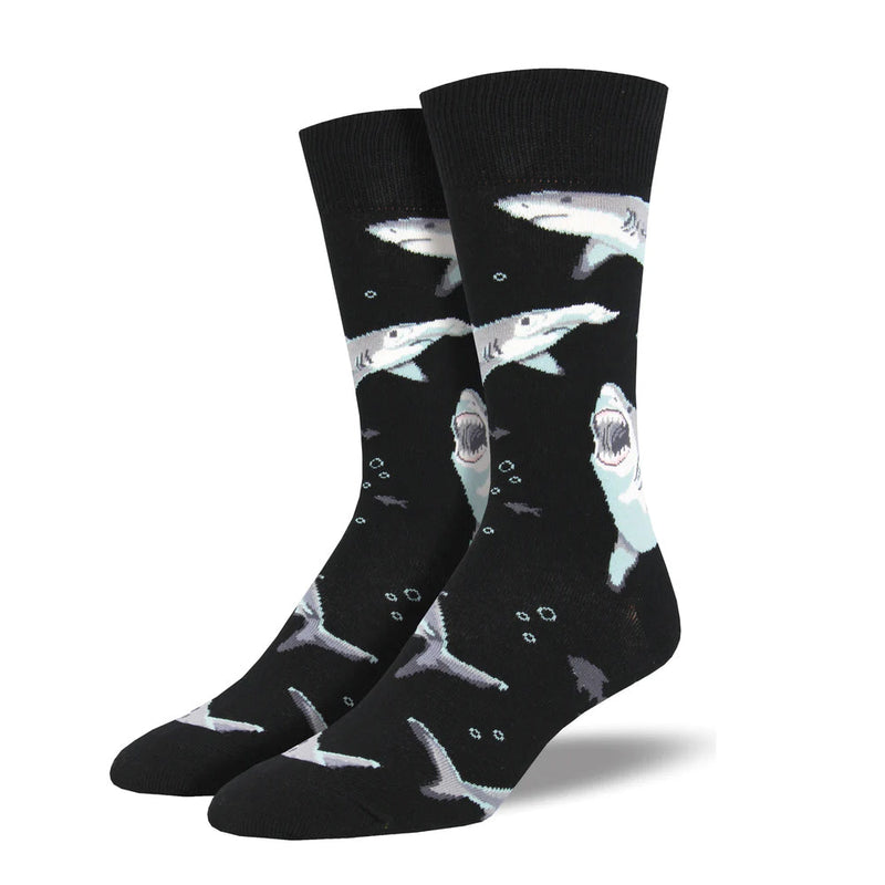 DEADLY SHARK SOCKS - BLACK