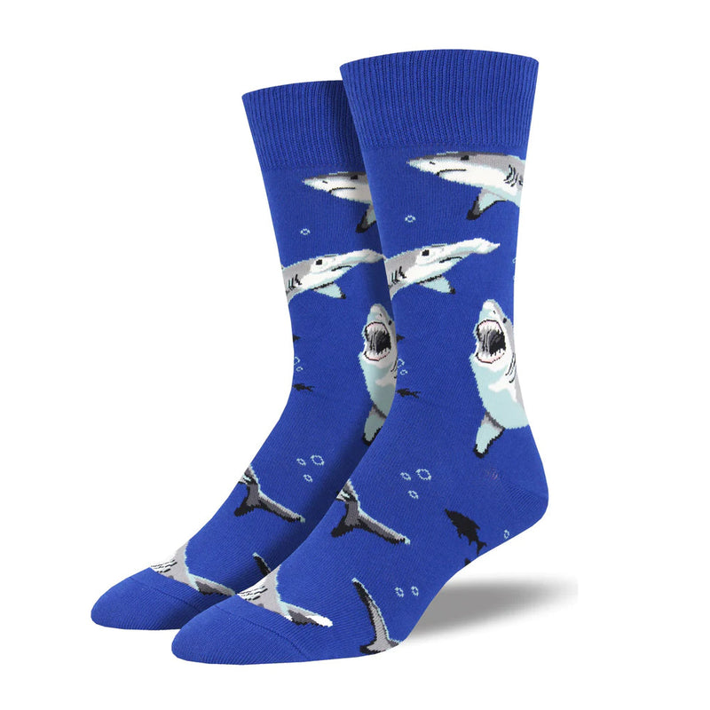 DEADLY SHARK SOCKS - BLUE