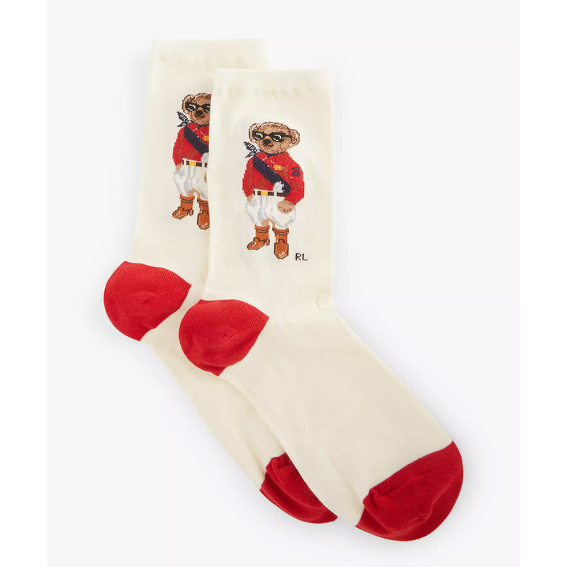 JOCKEY POLO BEAR IVORY CREW SOCKS