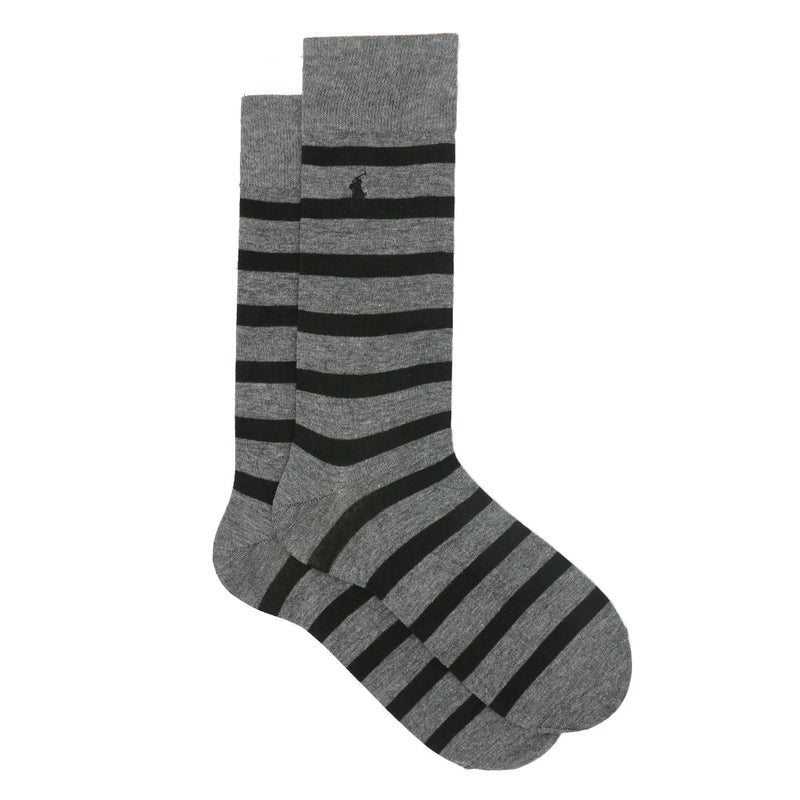 POLO HEATHER GREY BOLD BLACK LINES SOCKS