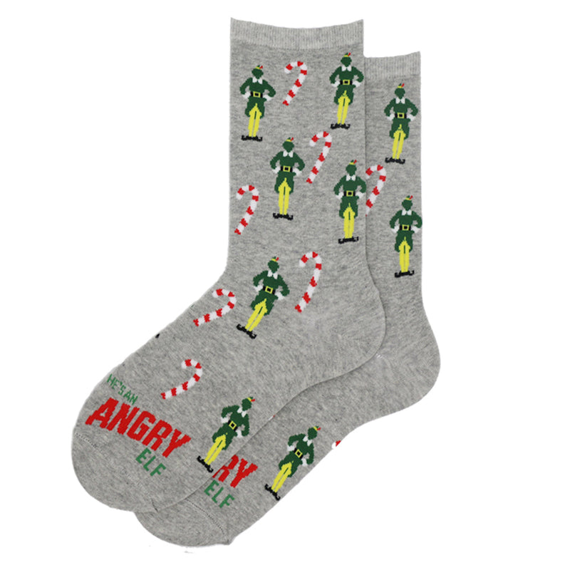 HE'S AN ANGRY ELF SOCKS