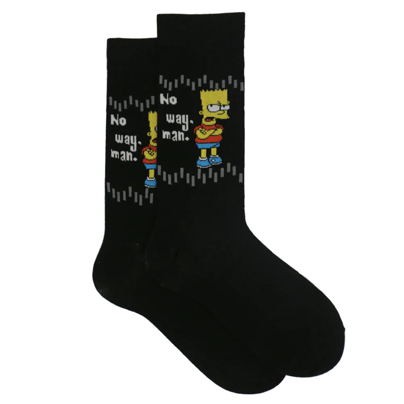 BART SIMPSON NO WAY MAN SOCKS