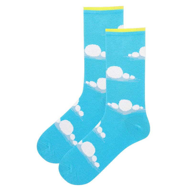 FUZZY CLOUDS CREW SOCK