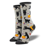 BLACK CAT HALLOWEEN SOCKS