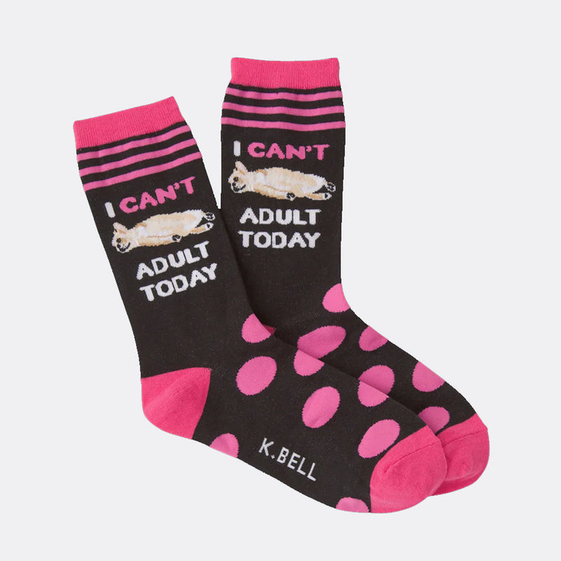 I CAN'T ADULT TODAY SOCKS