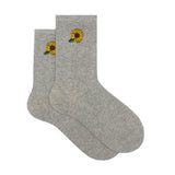 FLOWER PATCH EMBROIDERY SOCKS