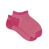 PINK AND WHITE ANKLE SOCKS