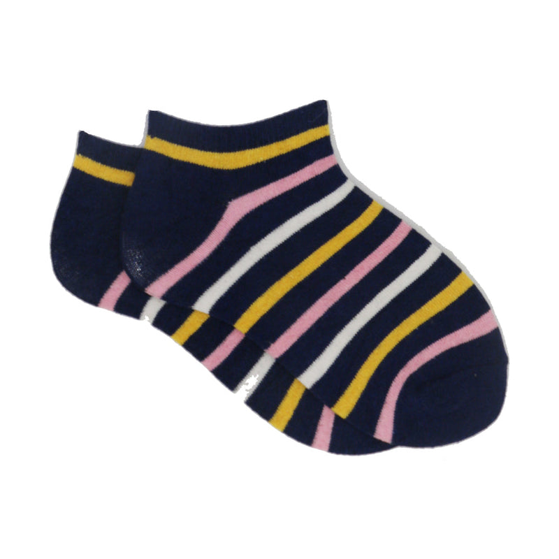 MULTI COLOR STRIPES ANKLE SOCKS