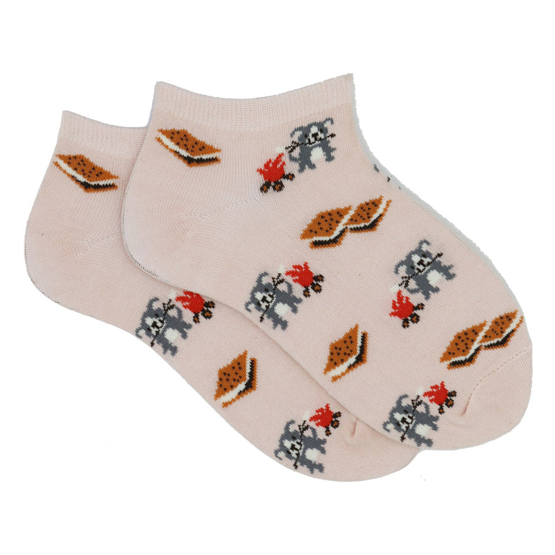 WANT S'MORE MARSHMALLOWS ANKLE SOCKS