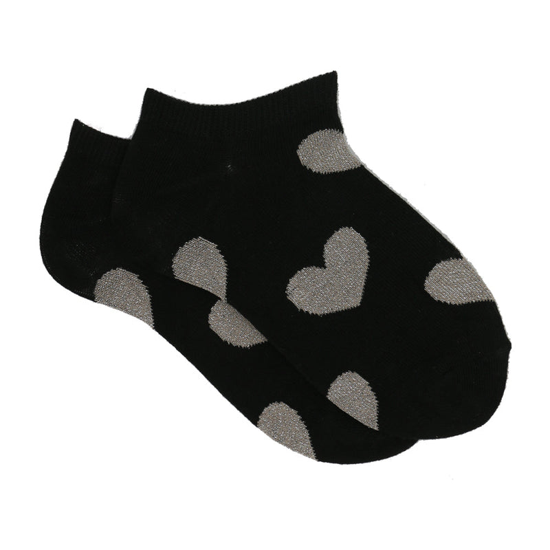 SHIMMER HEARTS ANKLE SOCKS