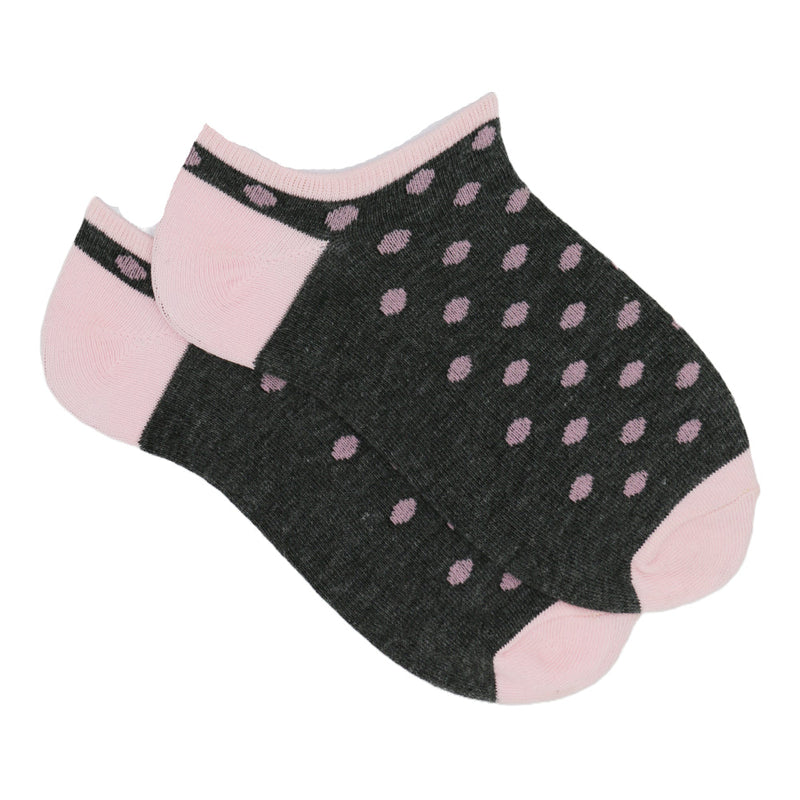 PINK POLKA DOTS ANKLE SOCKS