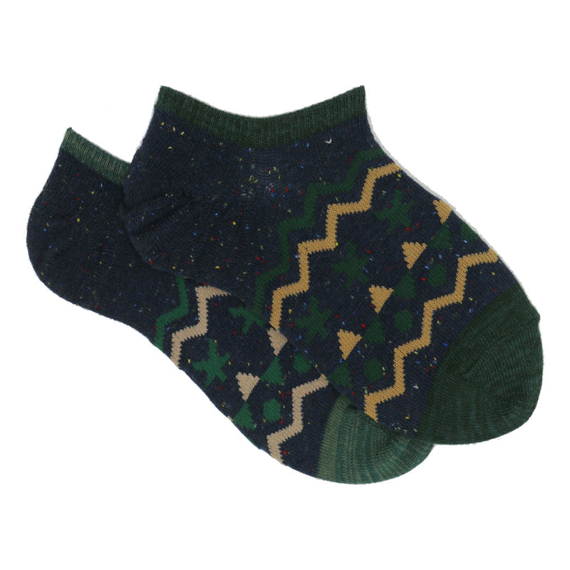 NORDIC PATTERN ANKLE SOCKS