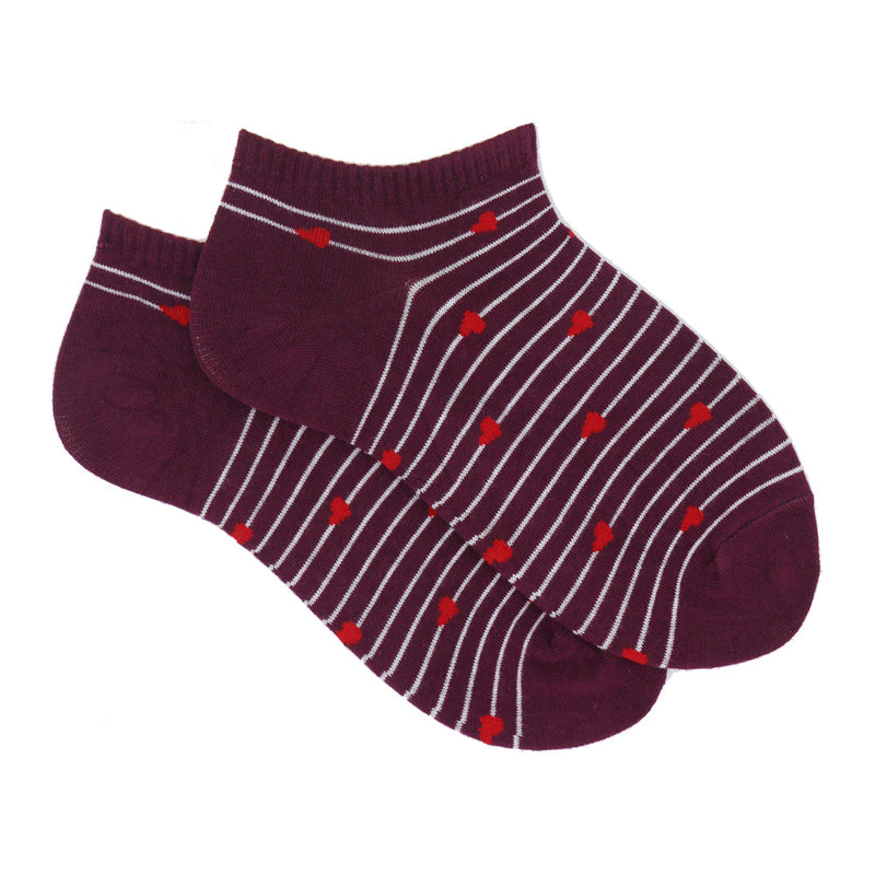 HEARTS ALL OVER ANKLE SOCKS