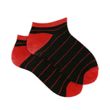 RED AND BLACK ANKLE SOCKS